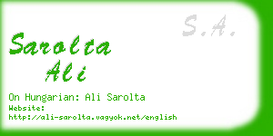 sarolta ali business card